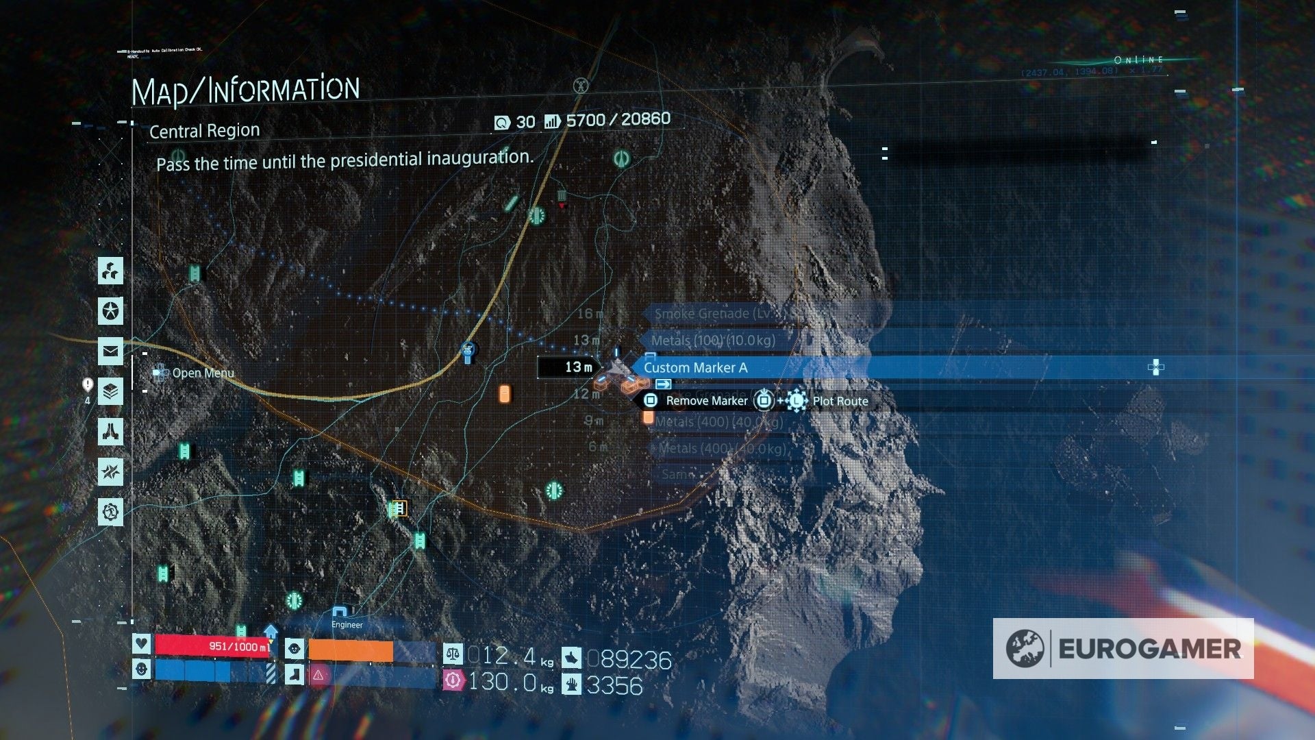 Death Stranding Memory Chip locations What 'glowing' objects mean and